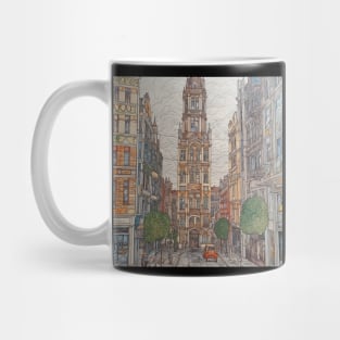 Bogota city drawing Mug